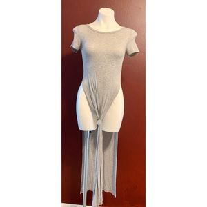 Gray tunic top